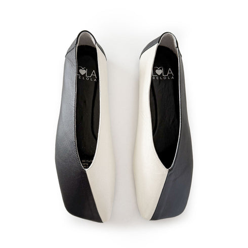 Baleta Safri blanco y negro