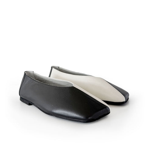 Baleta Safri blanco y negro